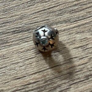 Authentic PANDORA bead, snowflake with blue zirconia BUNDLE & SAVE!